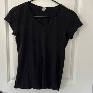 Lotus Womens v neck black T-shirt size medium